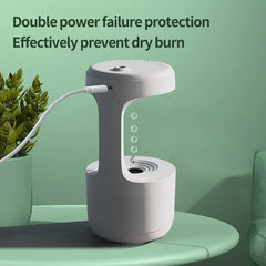 Clock Time Display Anti Gravity Water Drop Humidifier