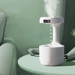 Clock Time Display Anti Gravity Water Drop Humidifier