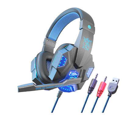 LED Light Wired Gamer Headset