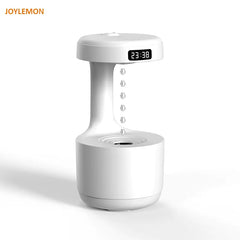 Clock Time Display Anti Gravity Water Drop Humidifier